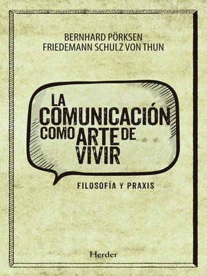 cover image of La comunicación como arte de vivir